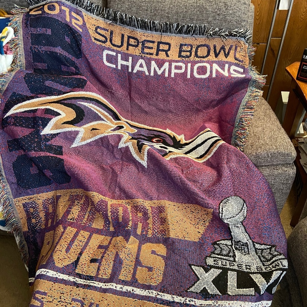 Baltimore Ravens Super Bowl XLVII 2012 blanket